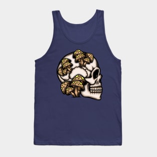 Mushroom skull head Tank Top